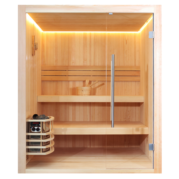 Finnische Sauna AWT E1802 aus Pinienholz / 180 x 180